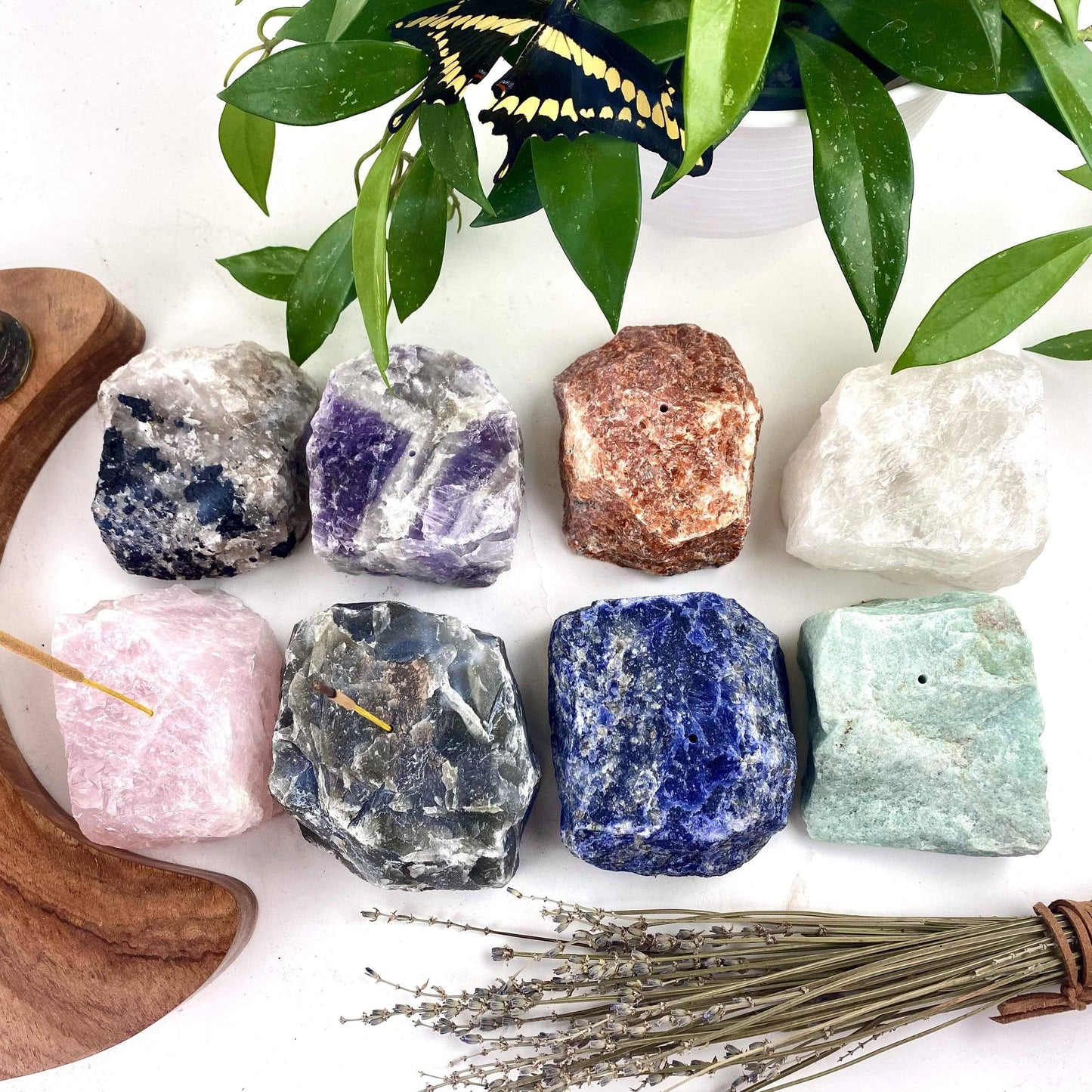 Rough Stone Crystal Incense Burner