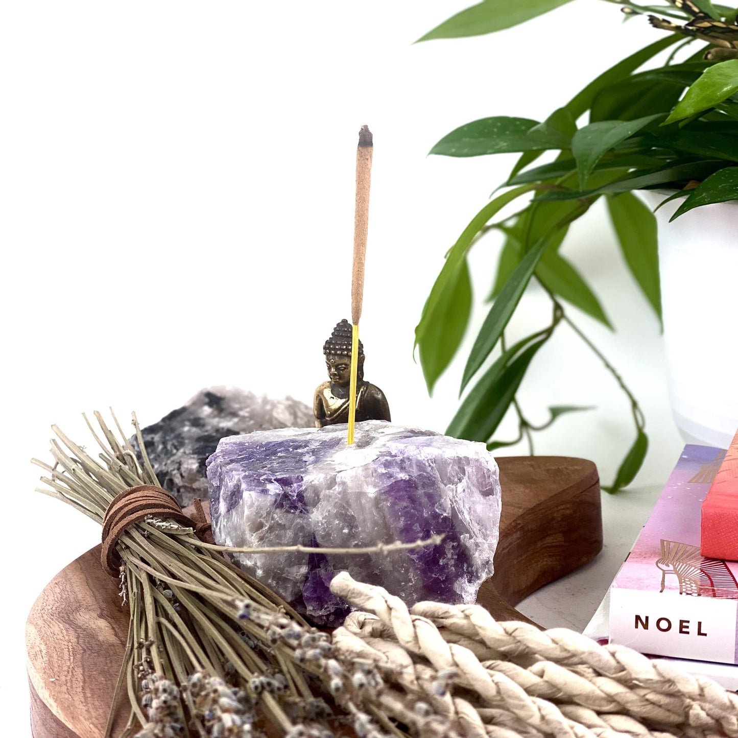 Rough Stone Crystal Incense Burner