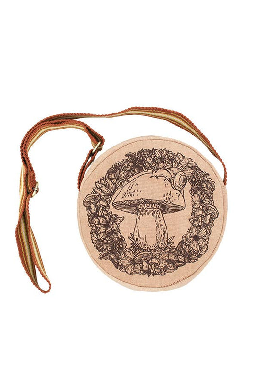 mushroom canvas crossbody