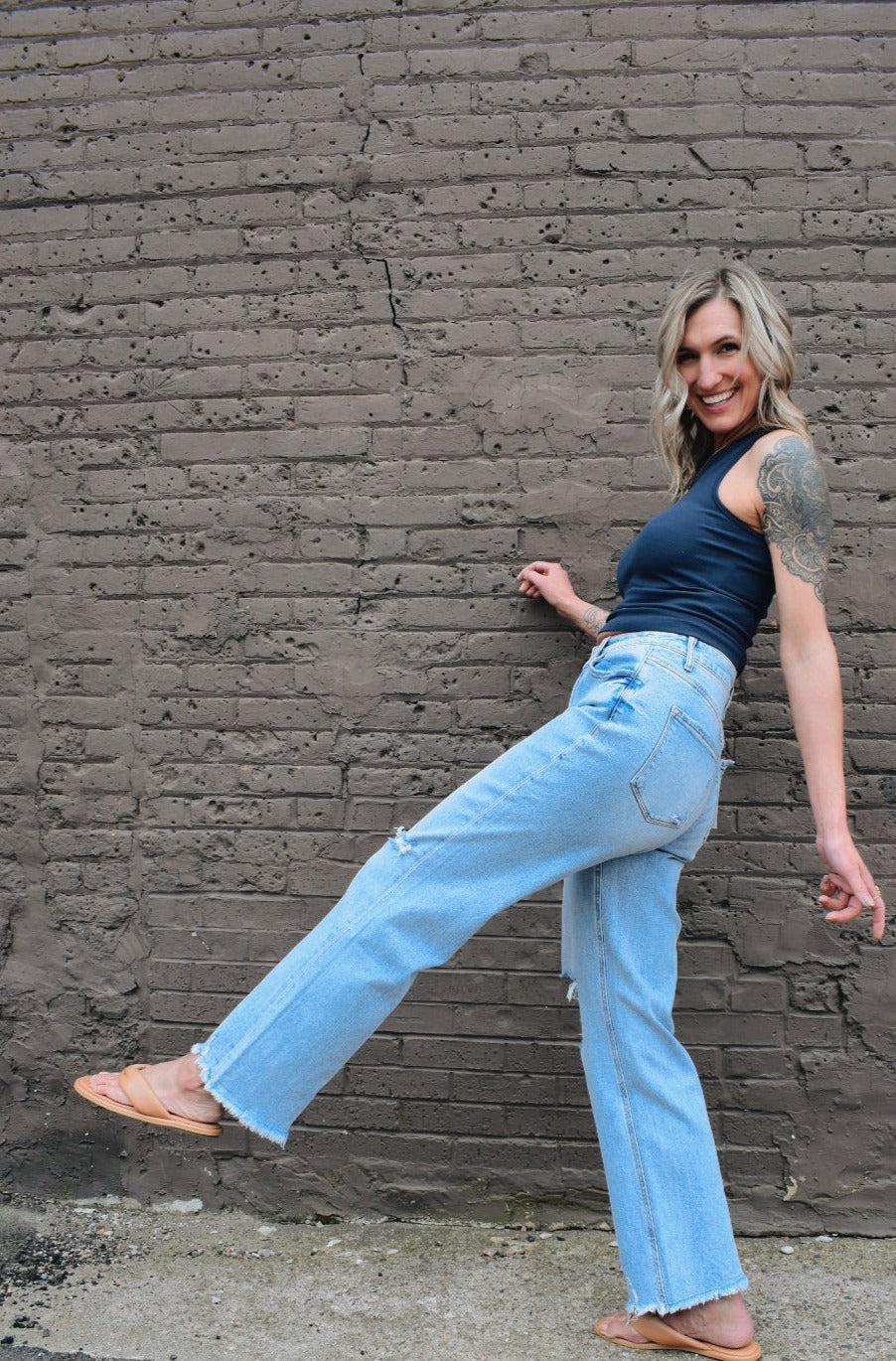 90's Dad jeans lovervet trending denim plus size online boutique 