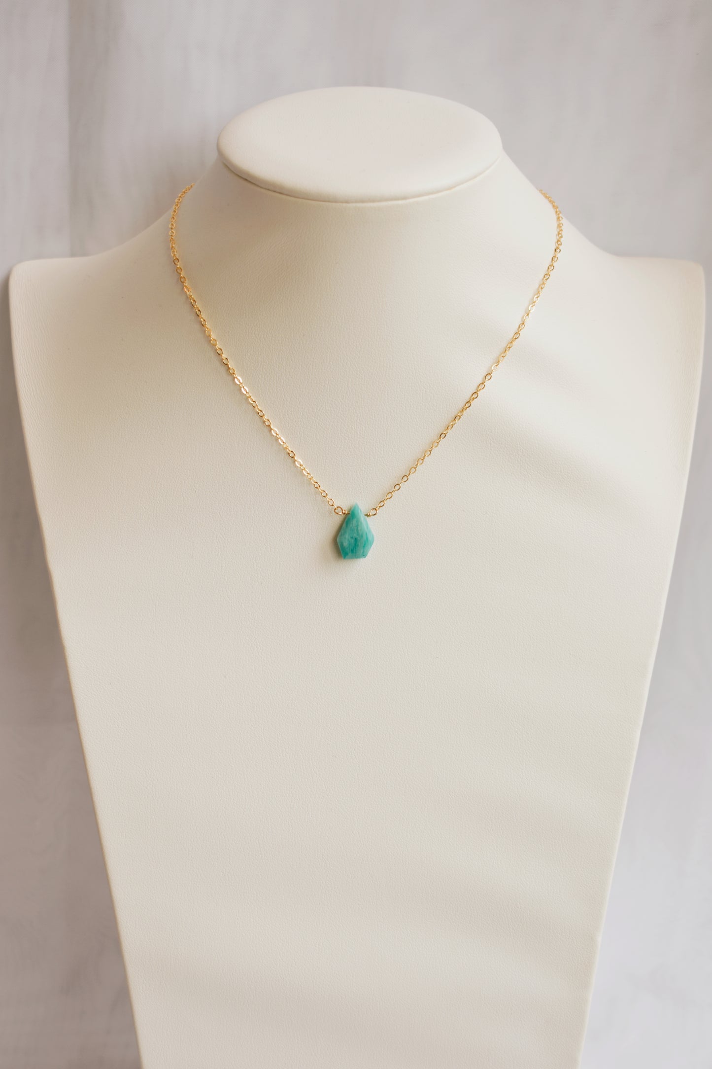 amazonite teardrop choker