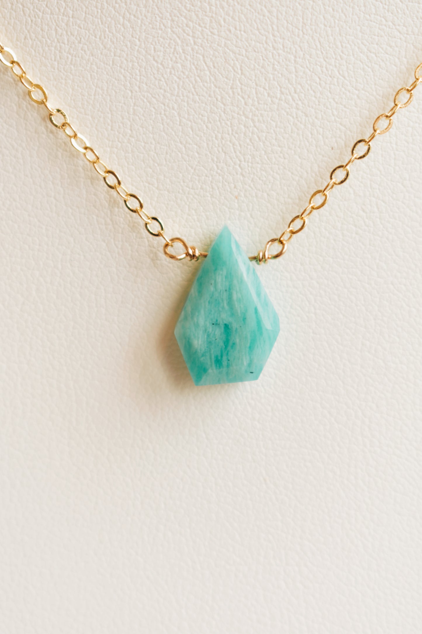 amazonite teardrop choker