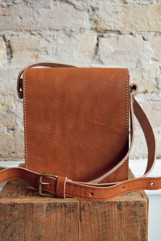 Moroccan leather satchel