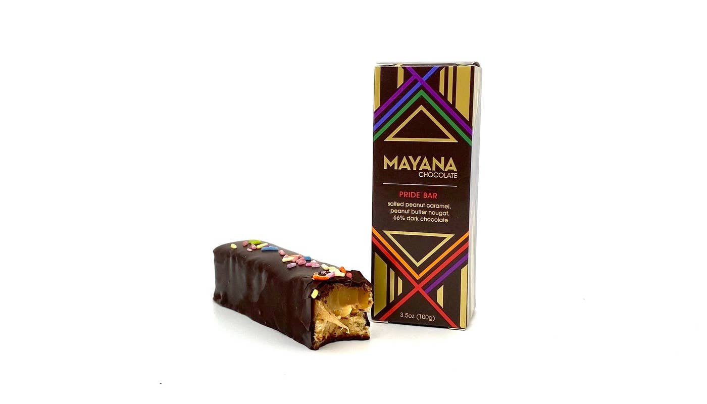 Mayana Chocolate - Pride Bar Dark Chocolate with Peanut Caramel