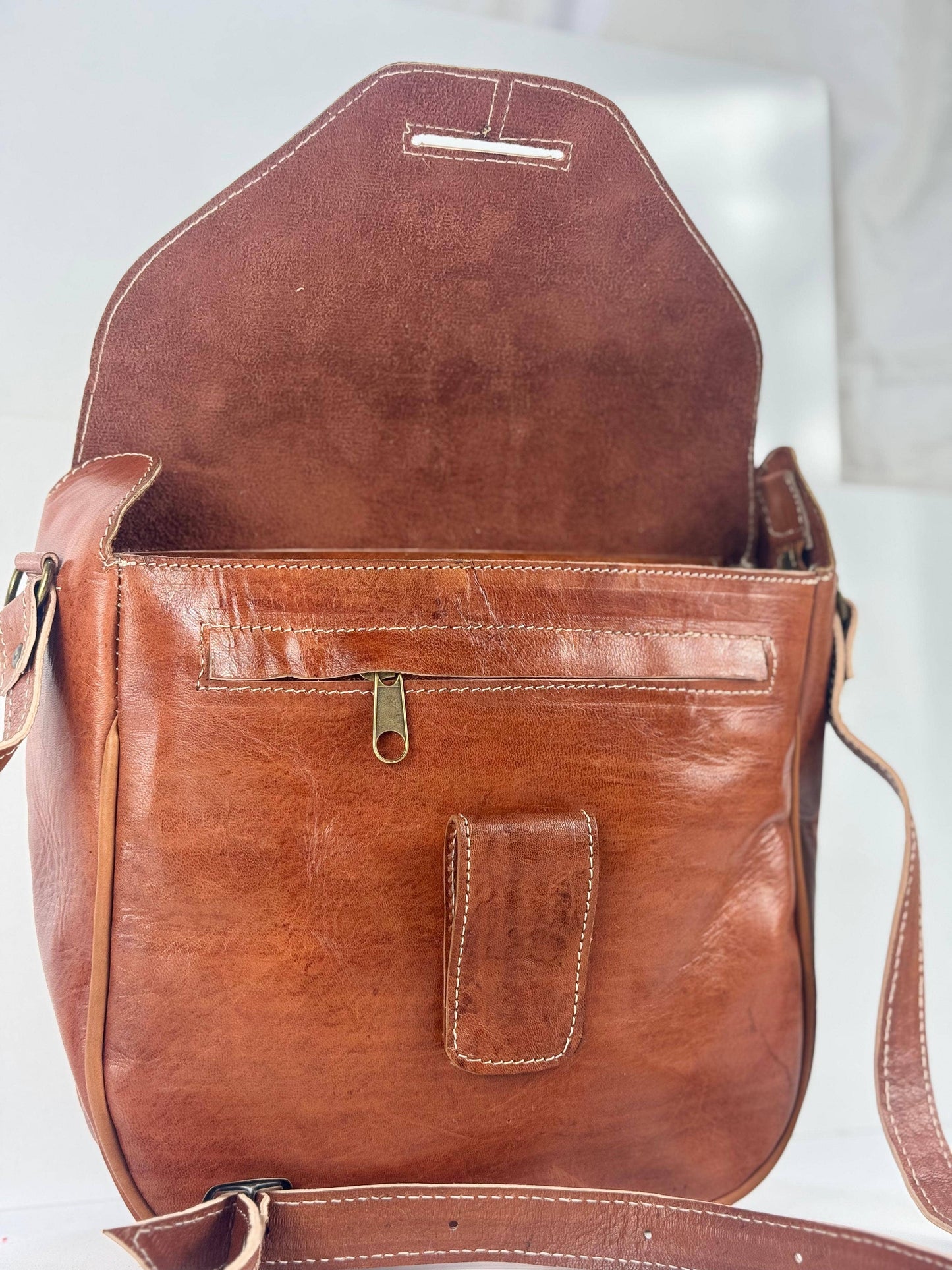 leather crossbody satchel