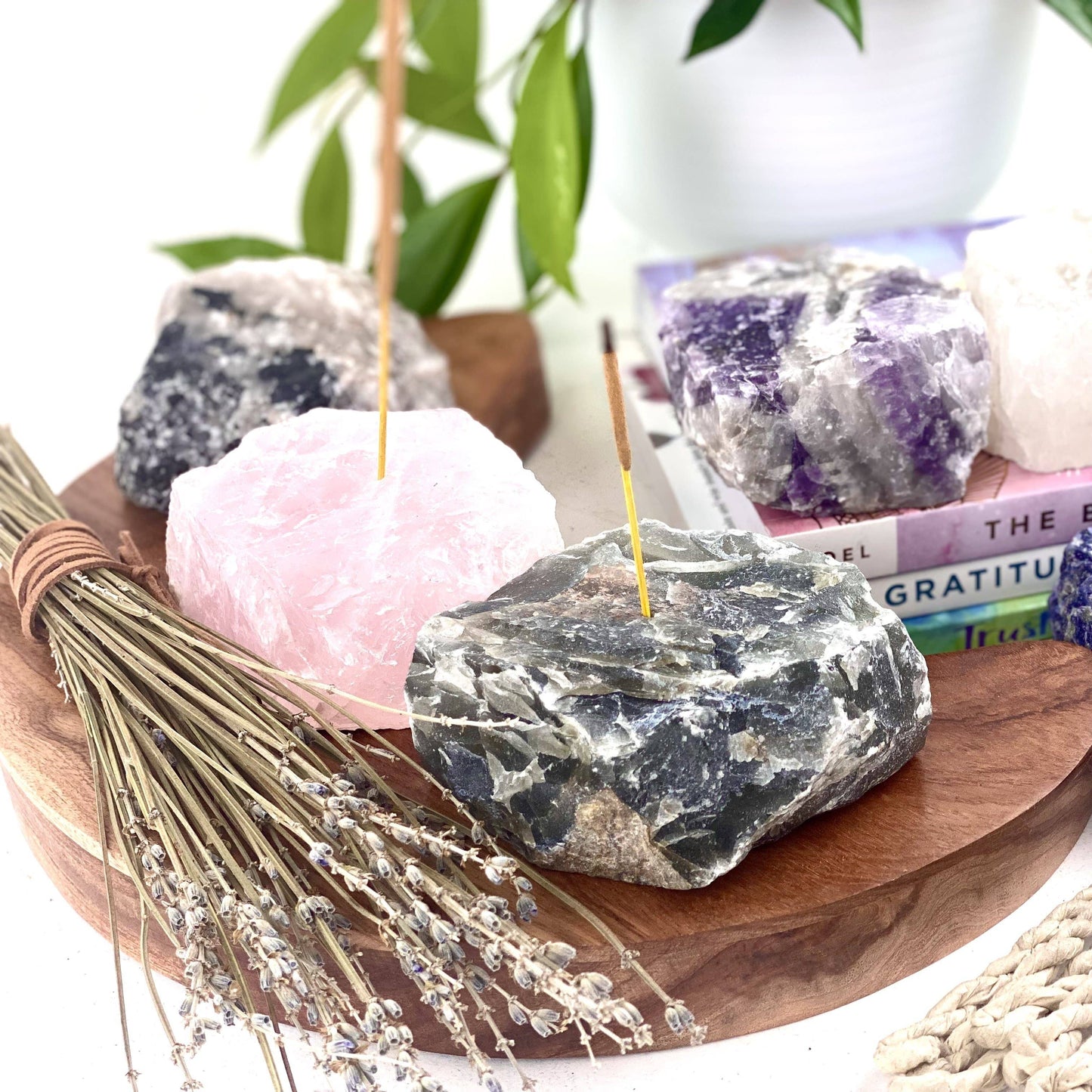 Rough Stone Crystal Incense Burner