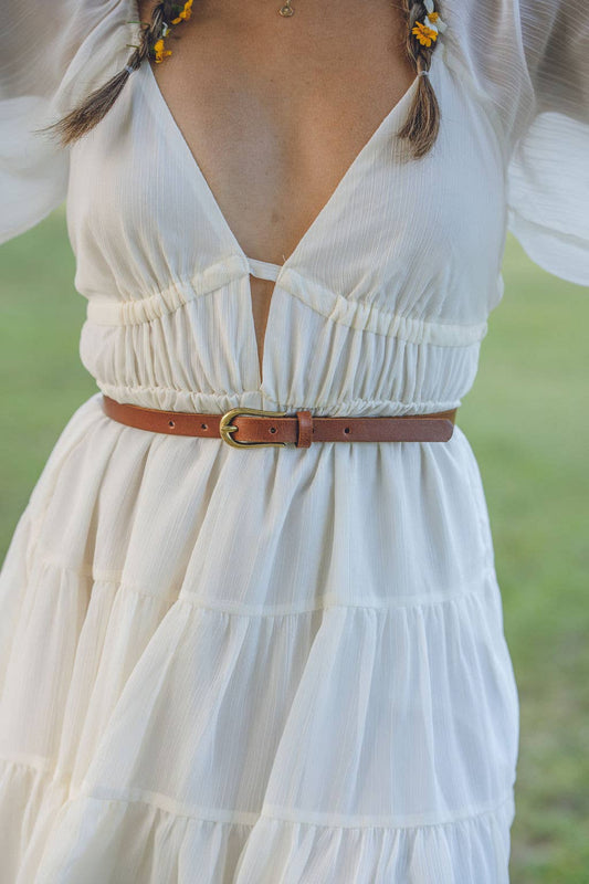 skinny leather belt