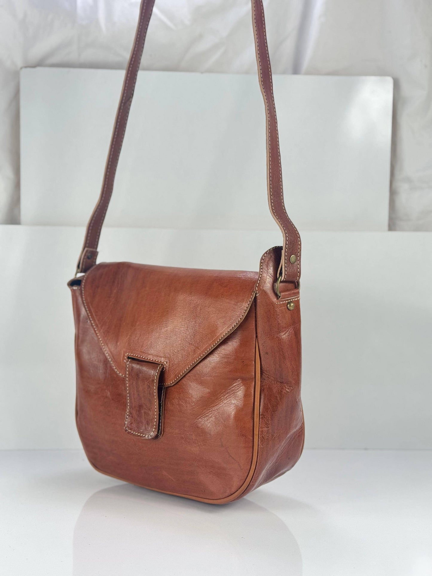 leather crossbody satchel