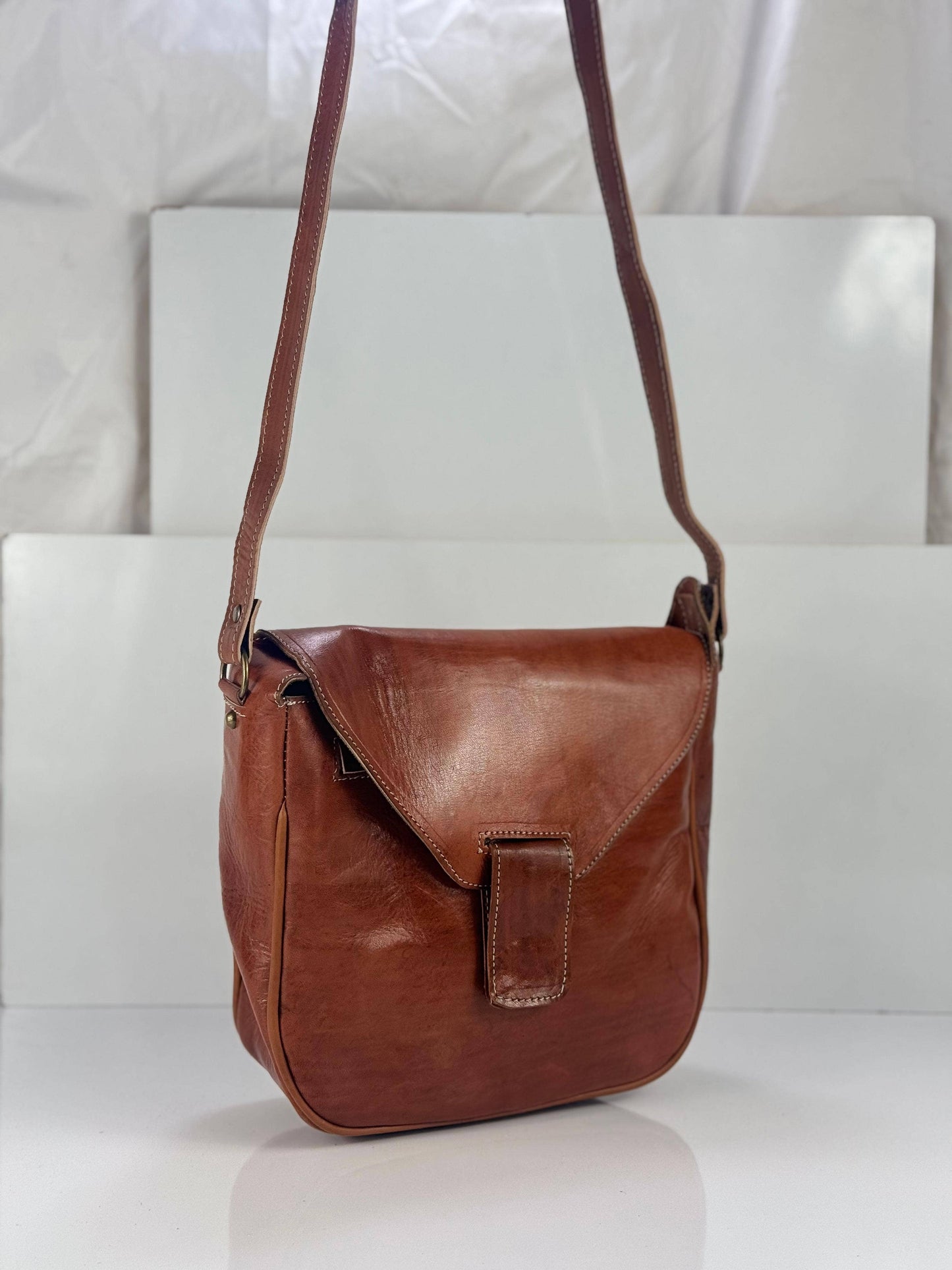 leather crossbody satchel