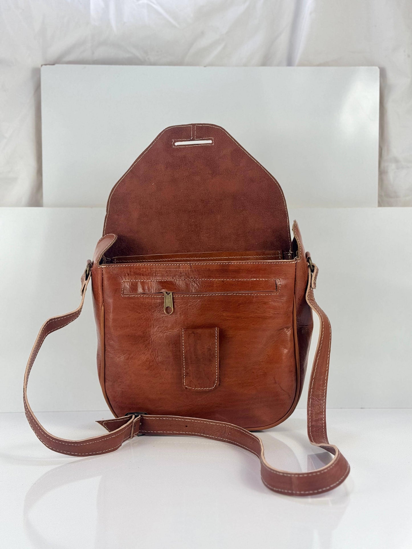 leather crossbody satchel