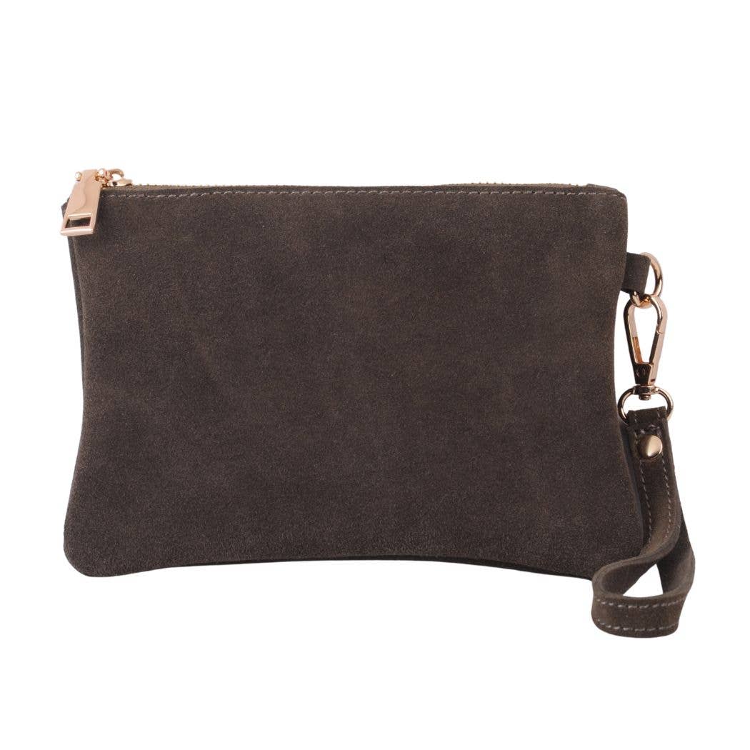 suede wristlet