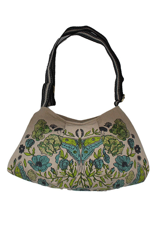 luna moth canvas bag