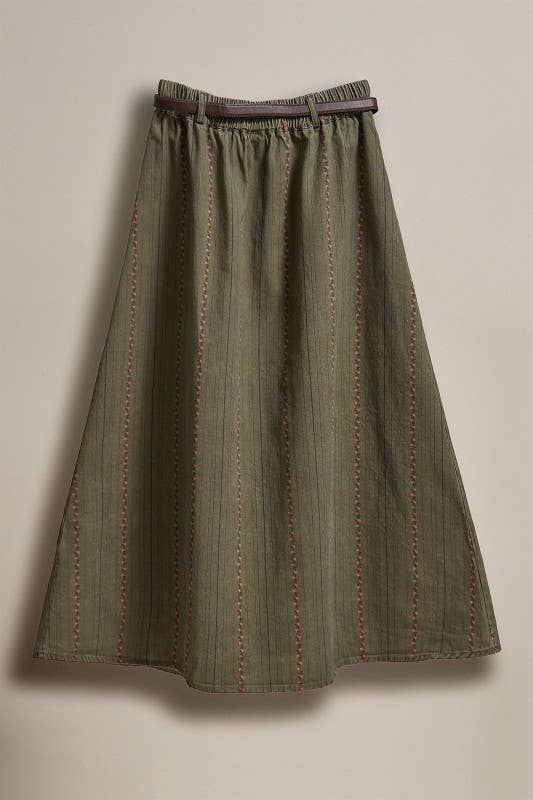 floral accent skirt