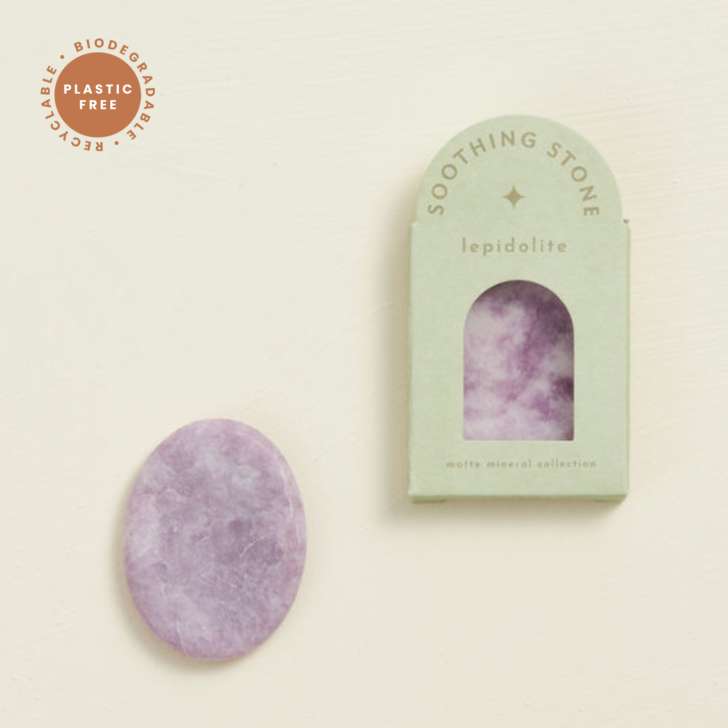 GeoCentral - Lepidolite Soothing Stone - Plastic Free