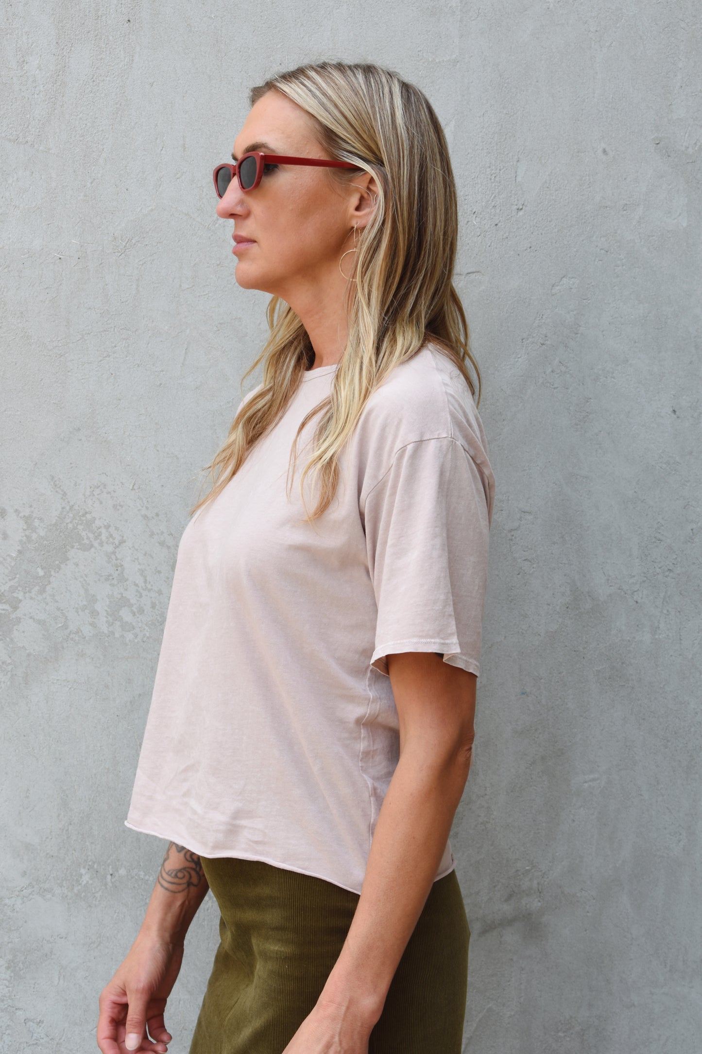 cropped mineral tee