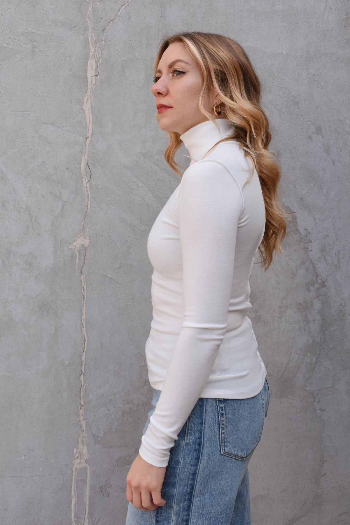 seamed turtleneck
