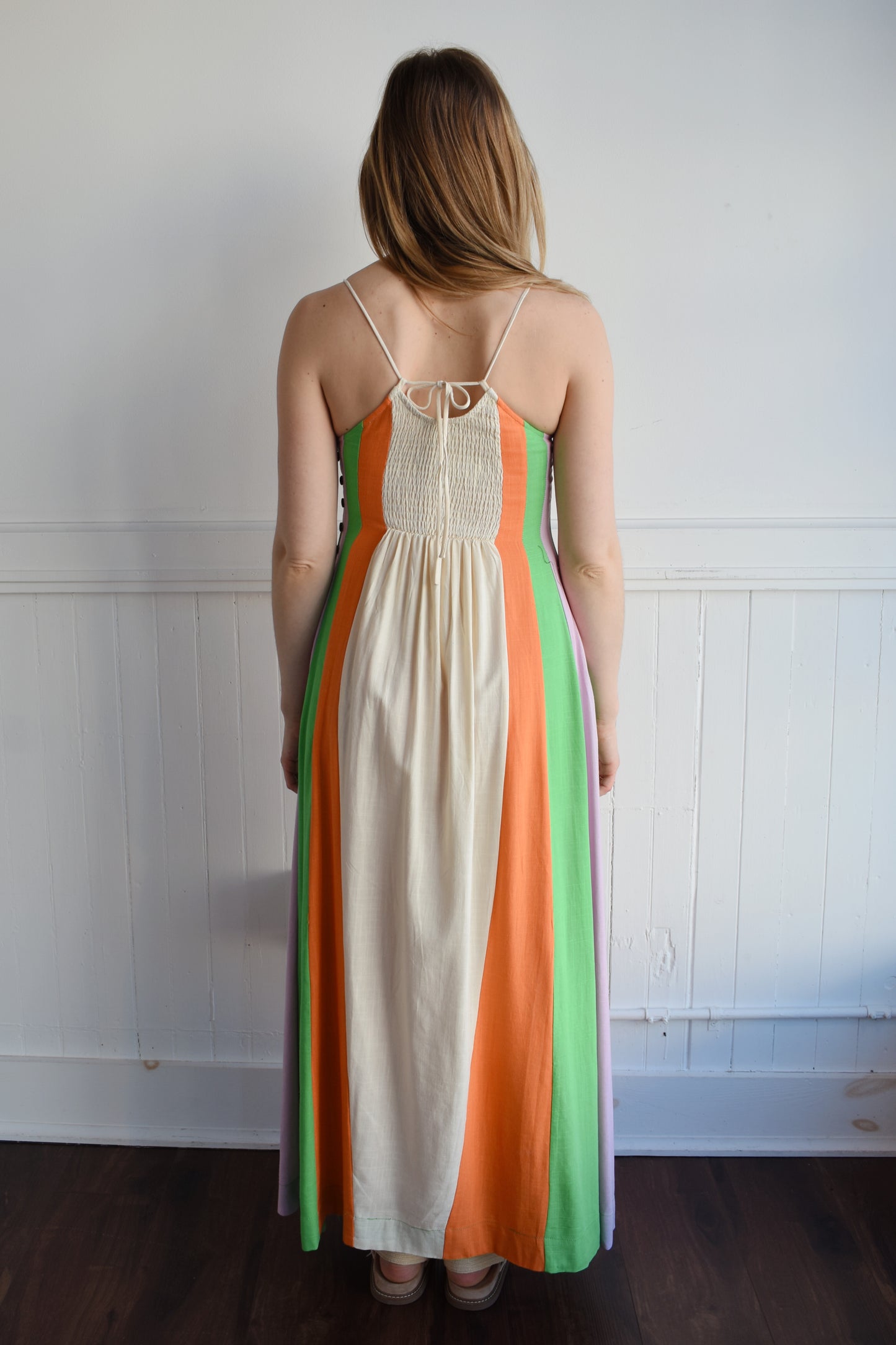 colorblock maxi dress