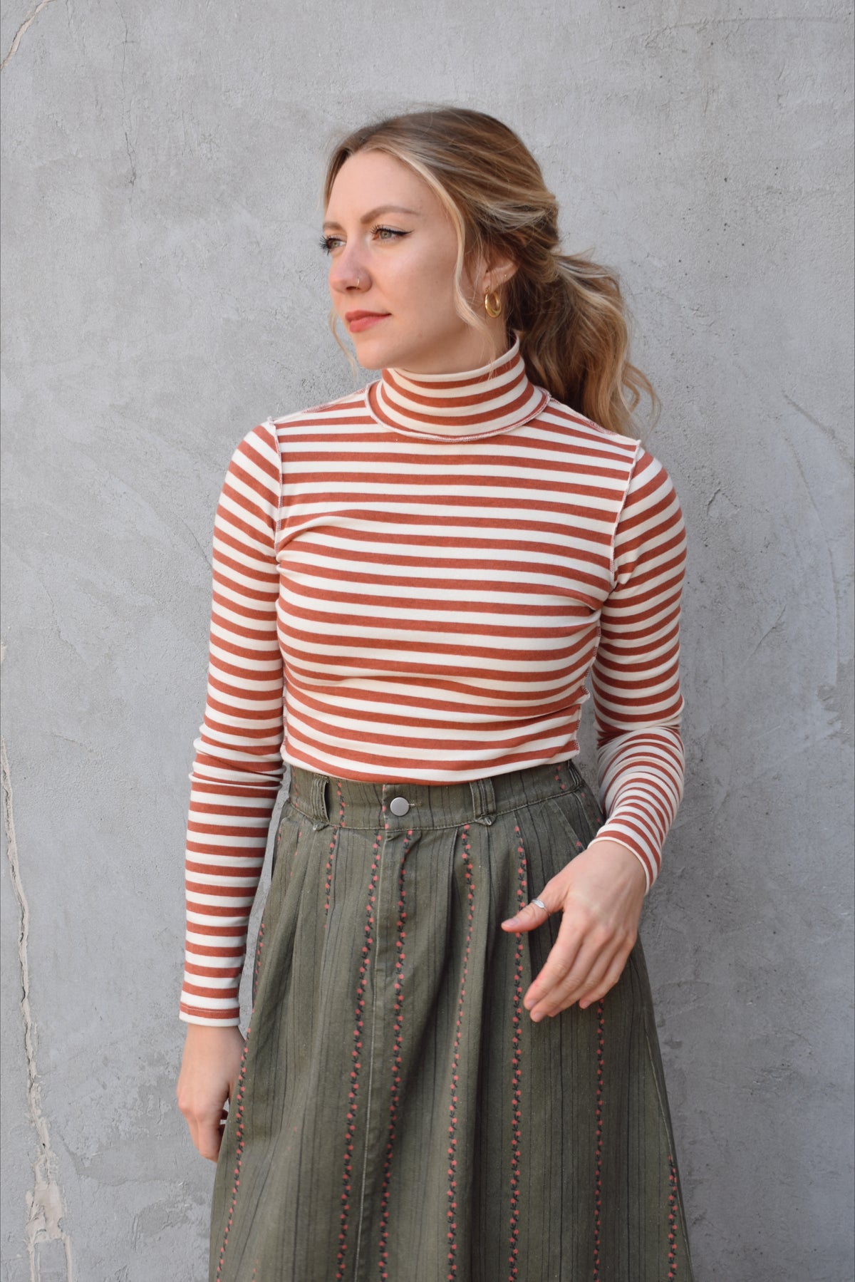 seamed turtleneck