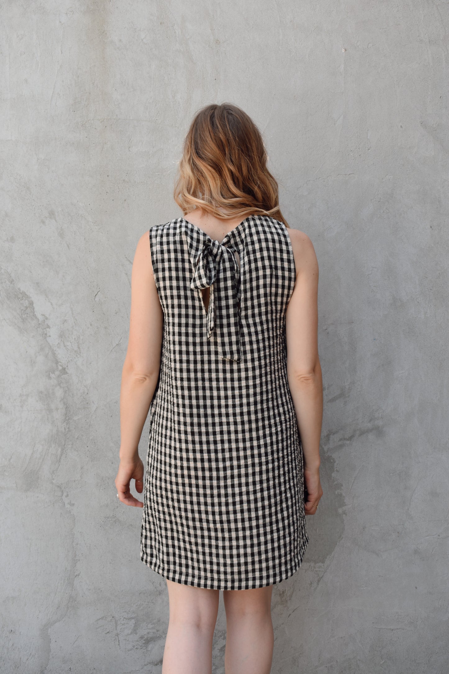 gingham mini dress