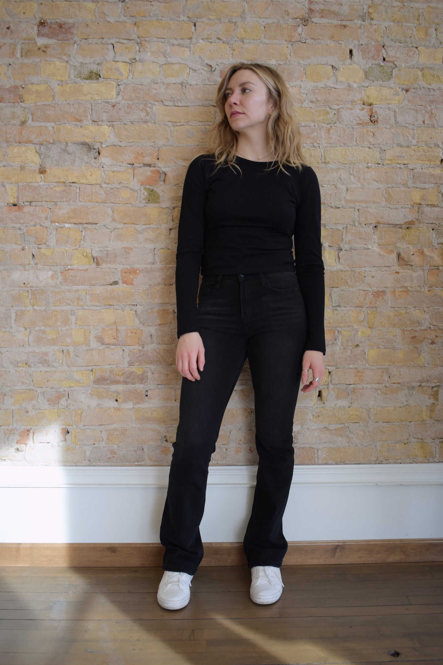 black bootcut jeans
