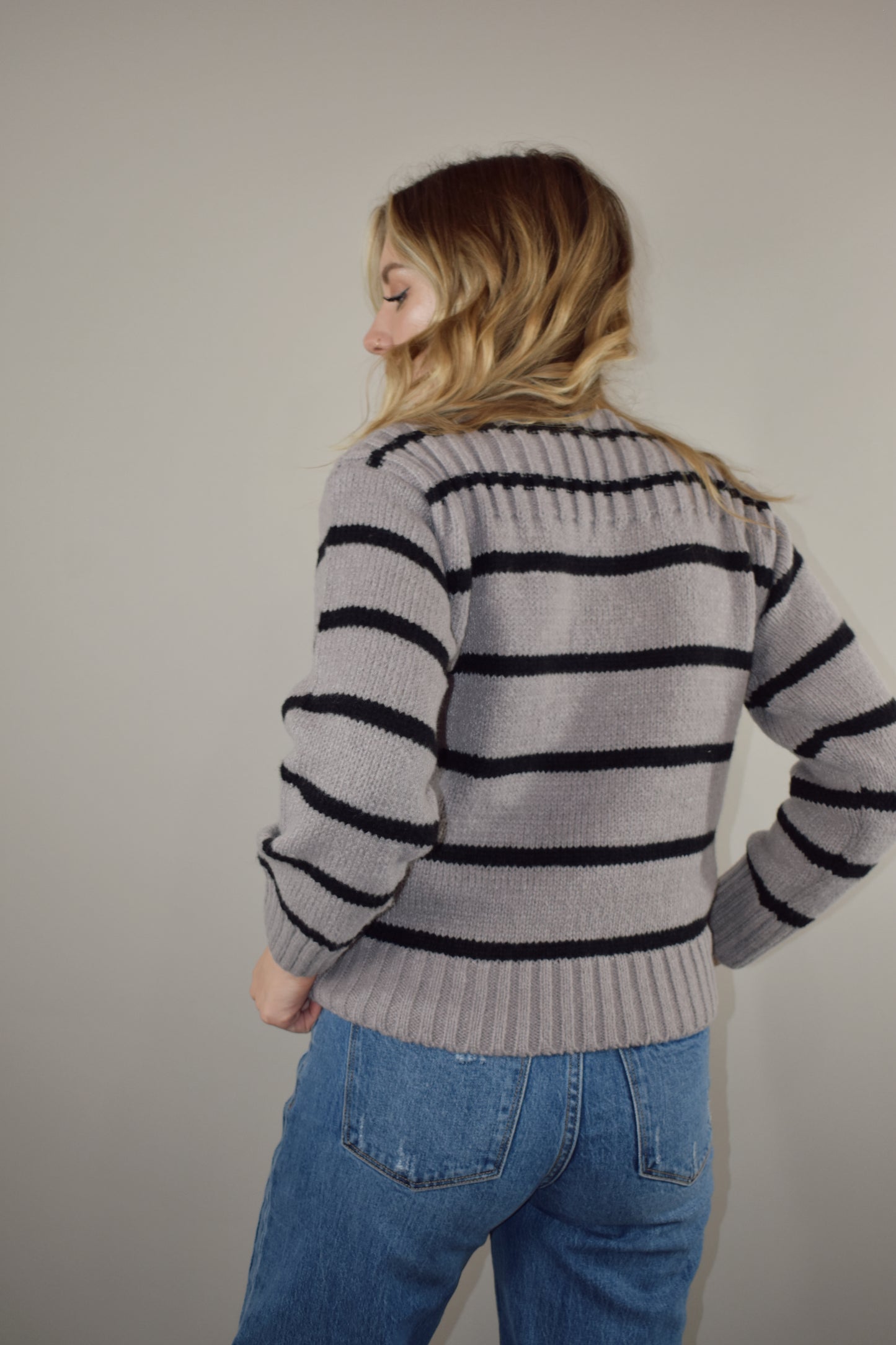 striped boatneck sweater