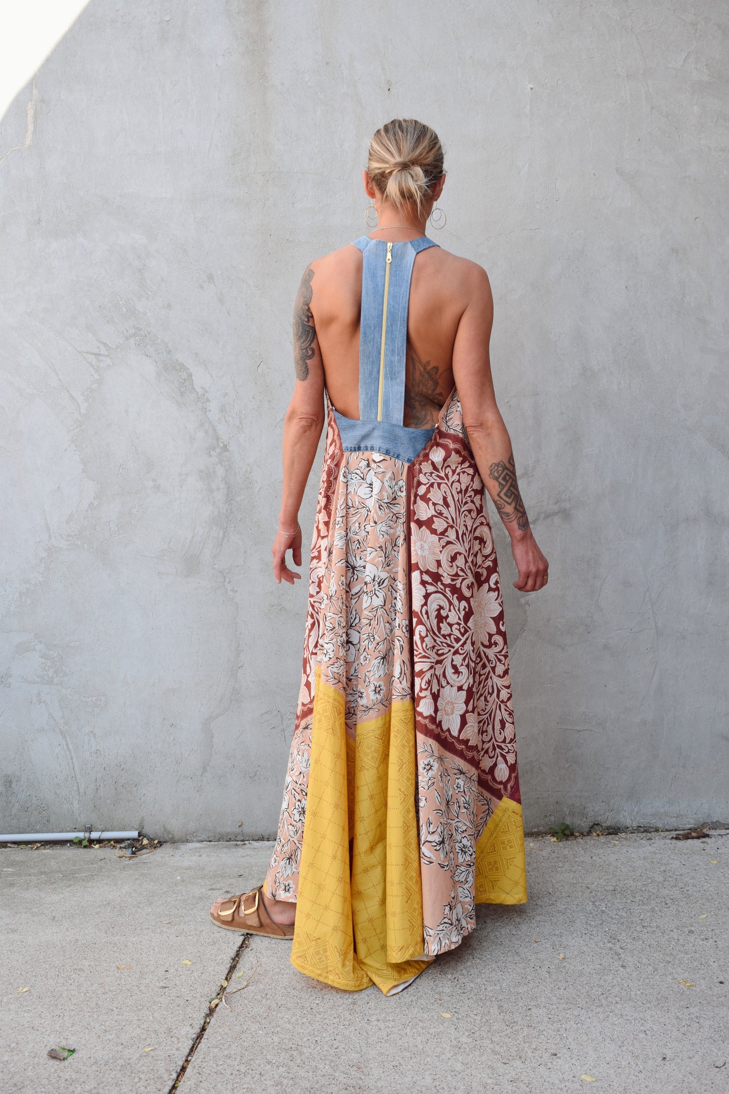patchwork bandana dress