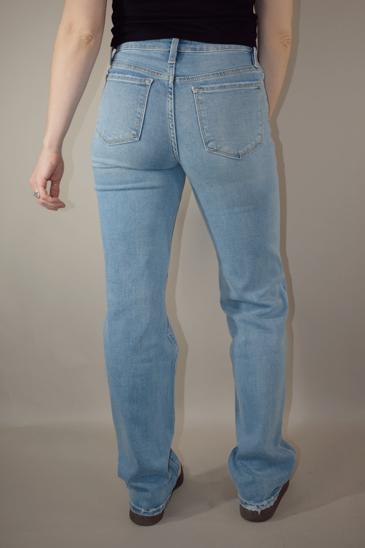 slim wide leg jeans