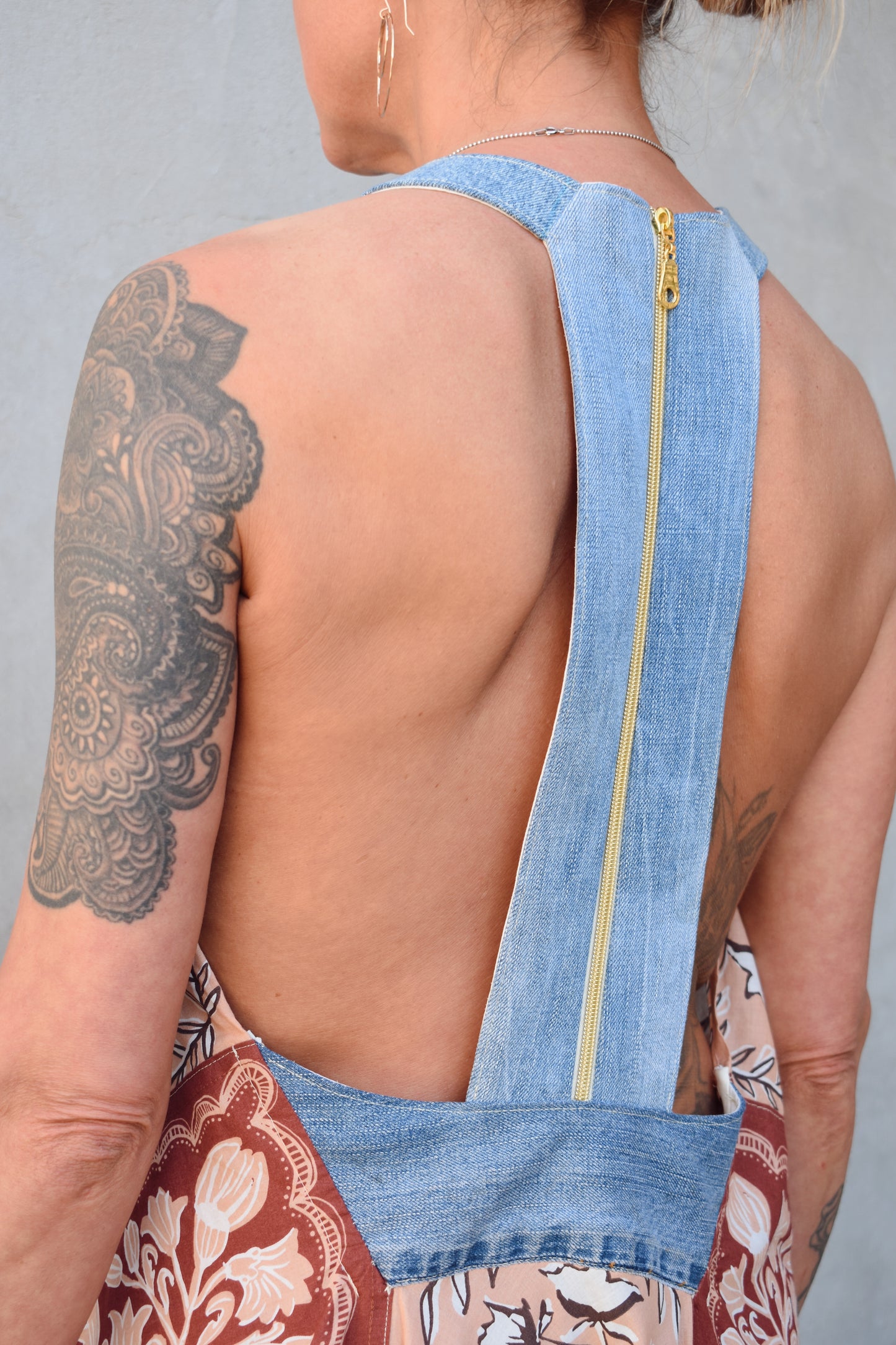 patchwork bandana dress