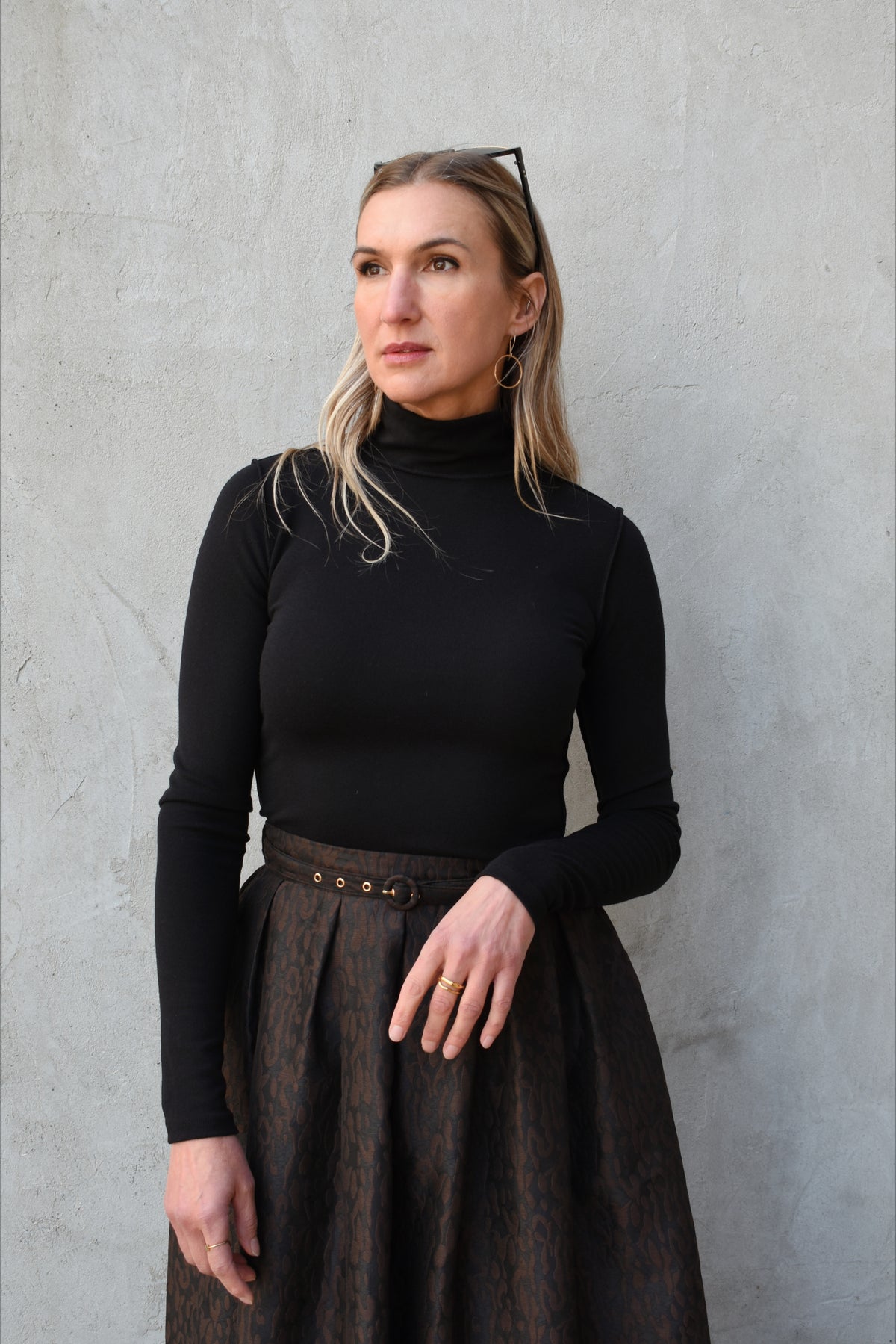 seamed turtleneck
