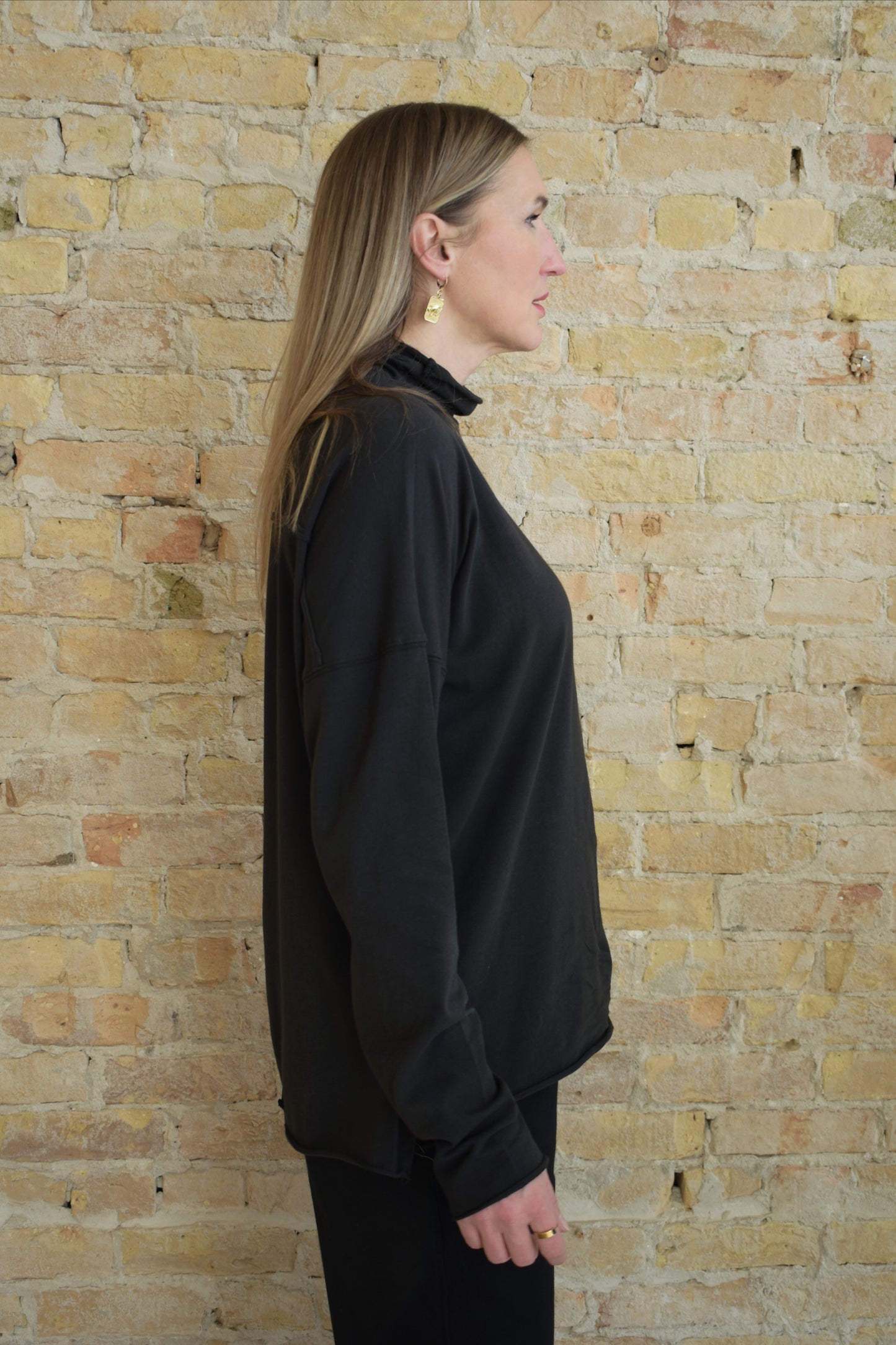 pima slouchy turtleneck