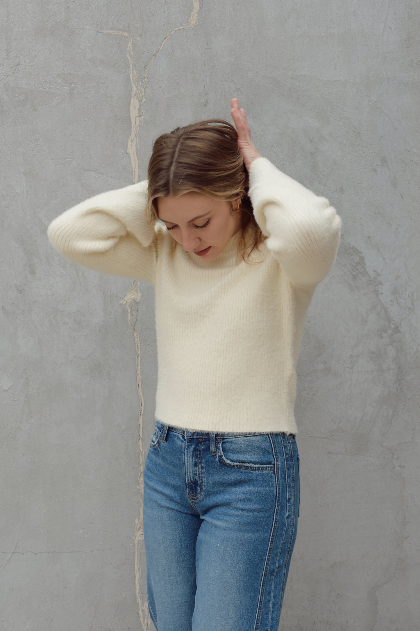 soft bell cropped sweater