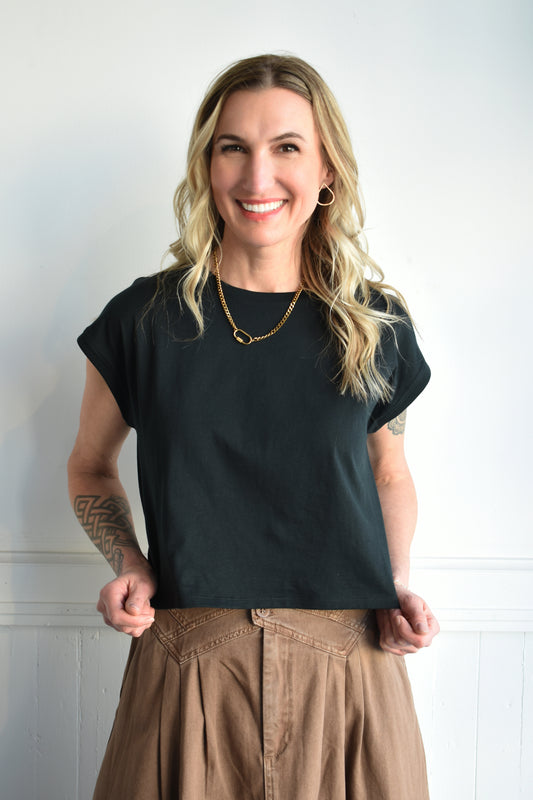 crew cropped tee