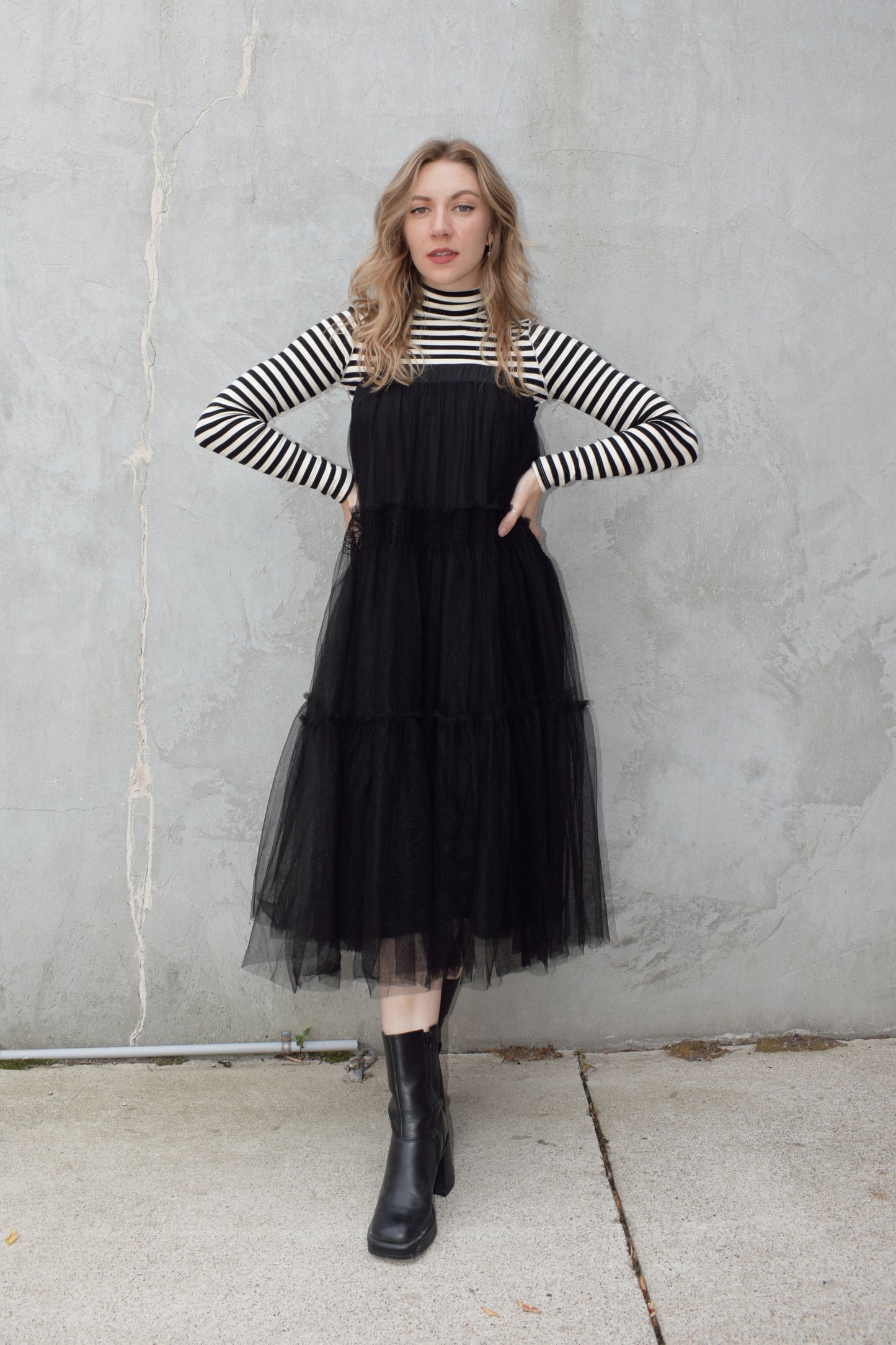 tulle maxi skirt