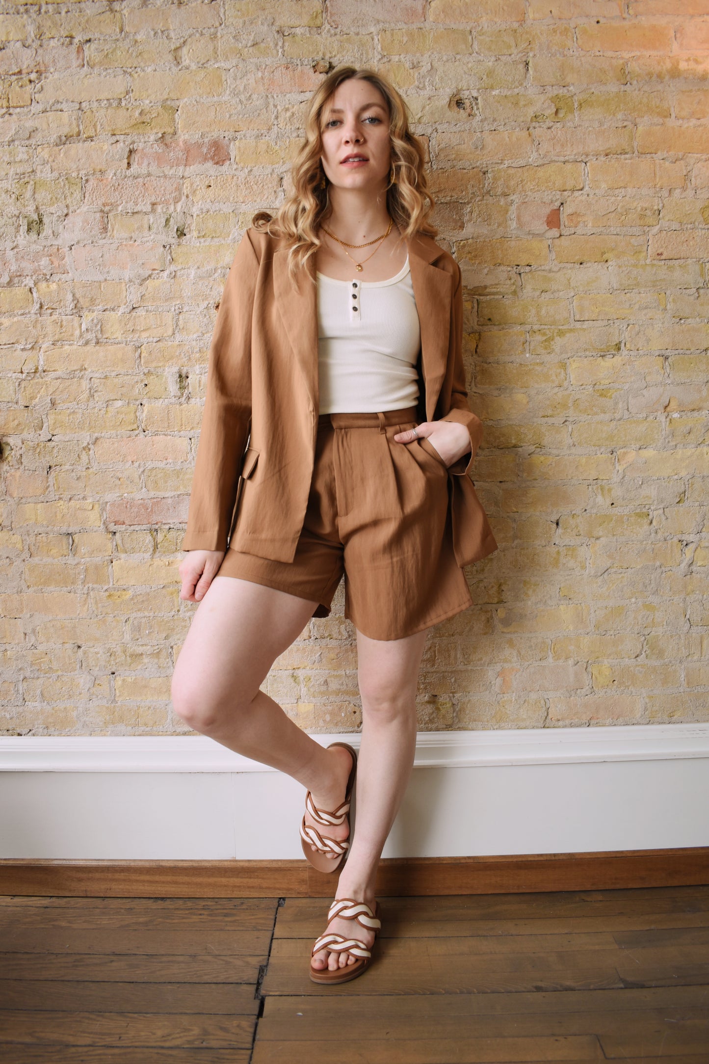 pleated shorts