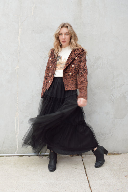 tulle maxi skirt