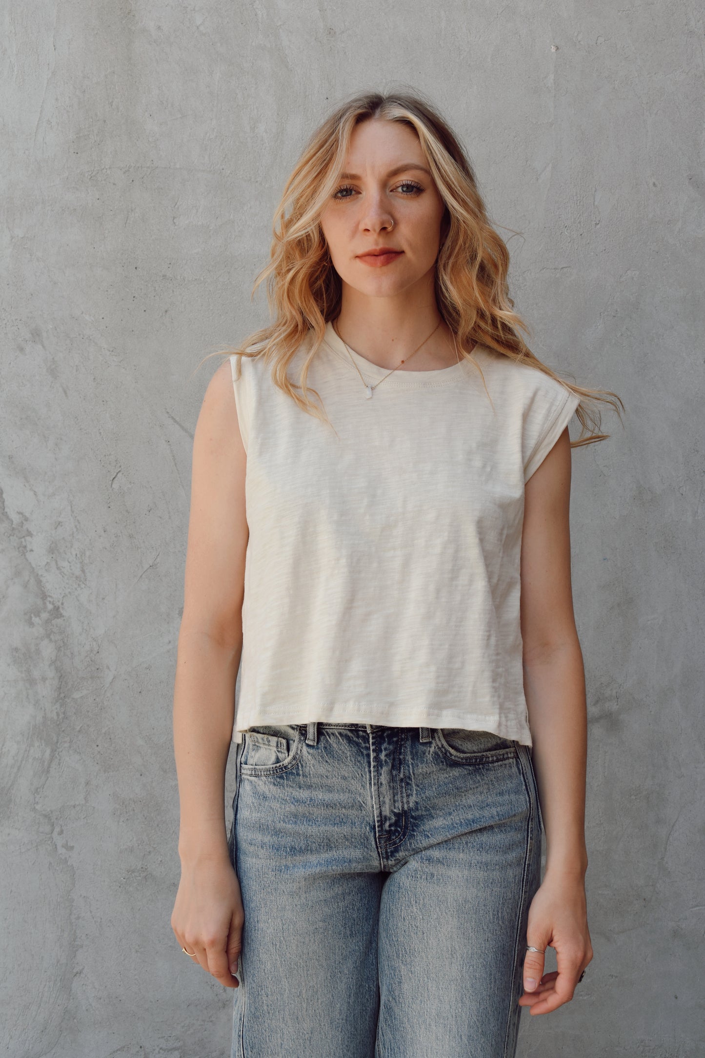 slub muscle tee