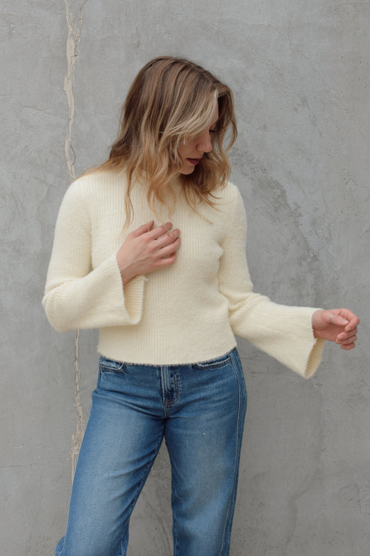 soft bell cropped sweater