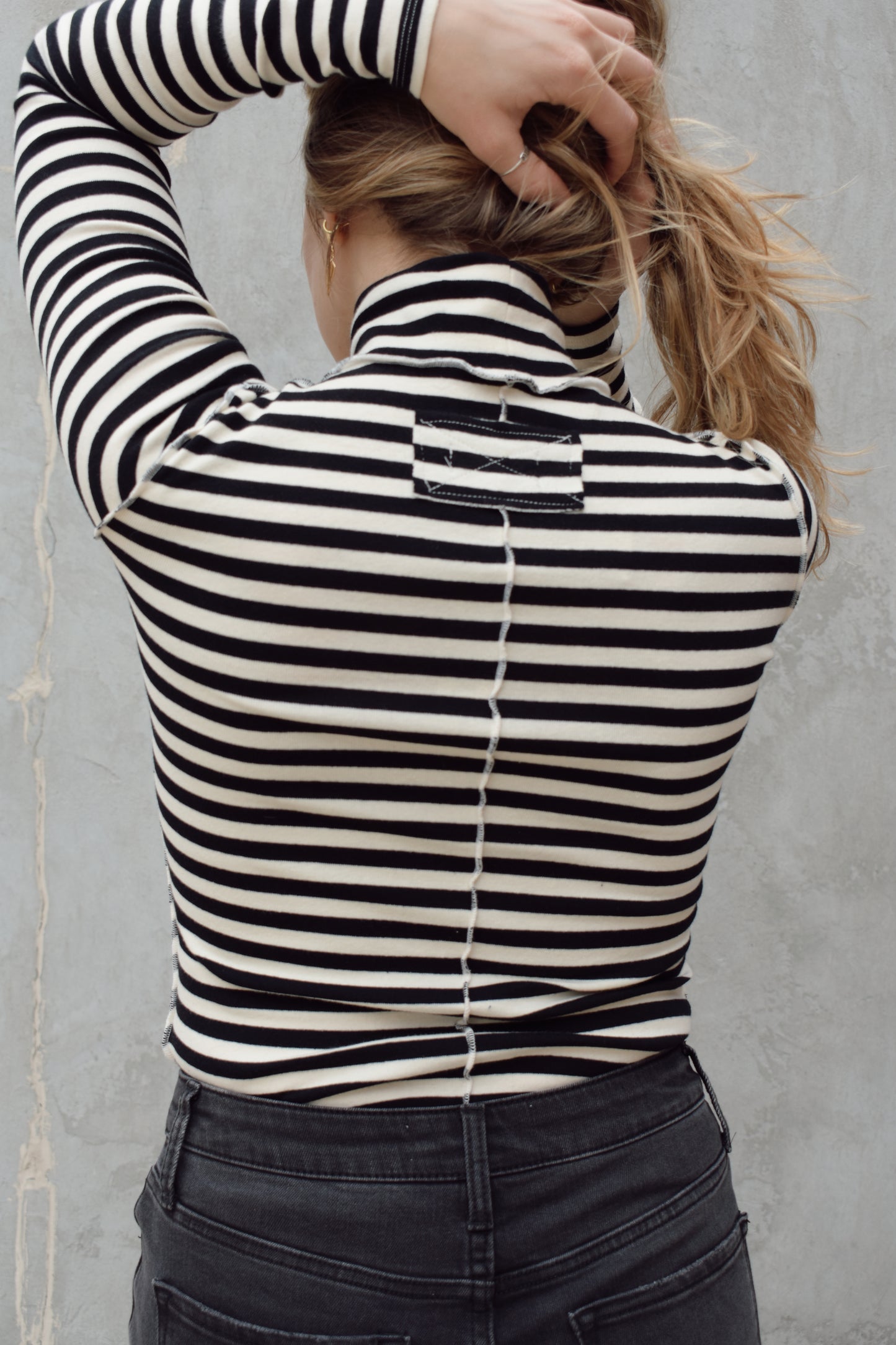 striped turtleneck