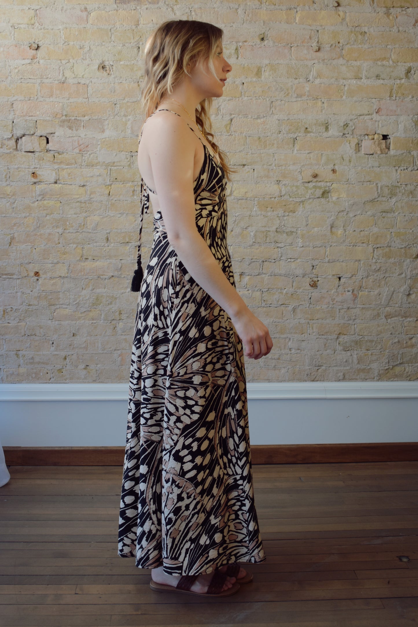 open back maxi dress