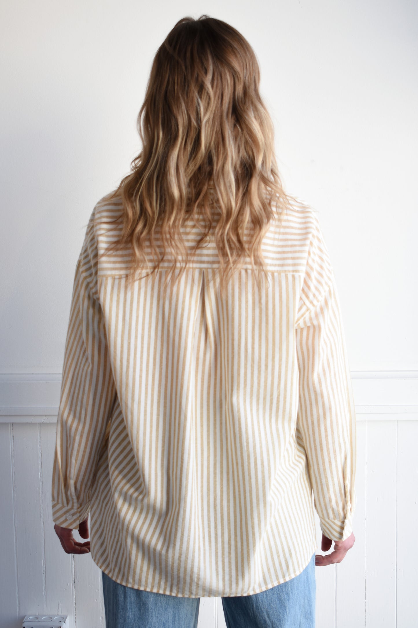 striped button down