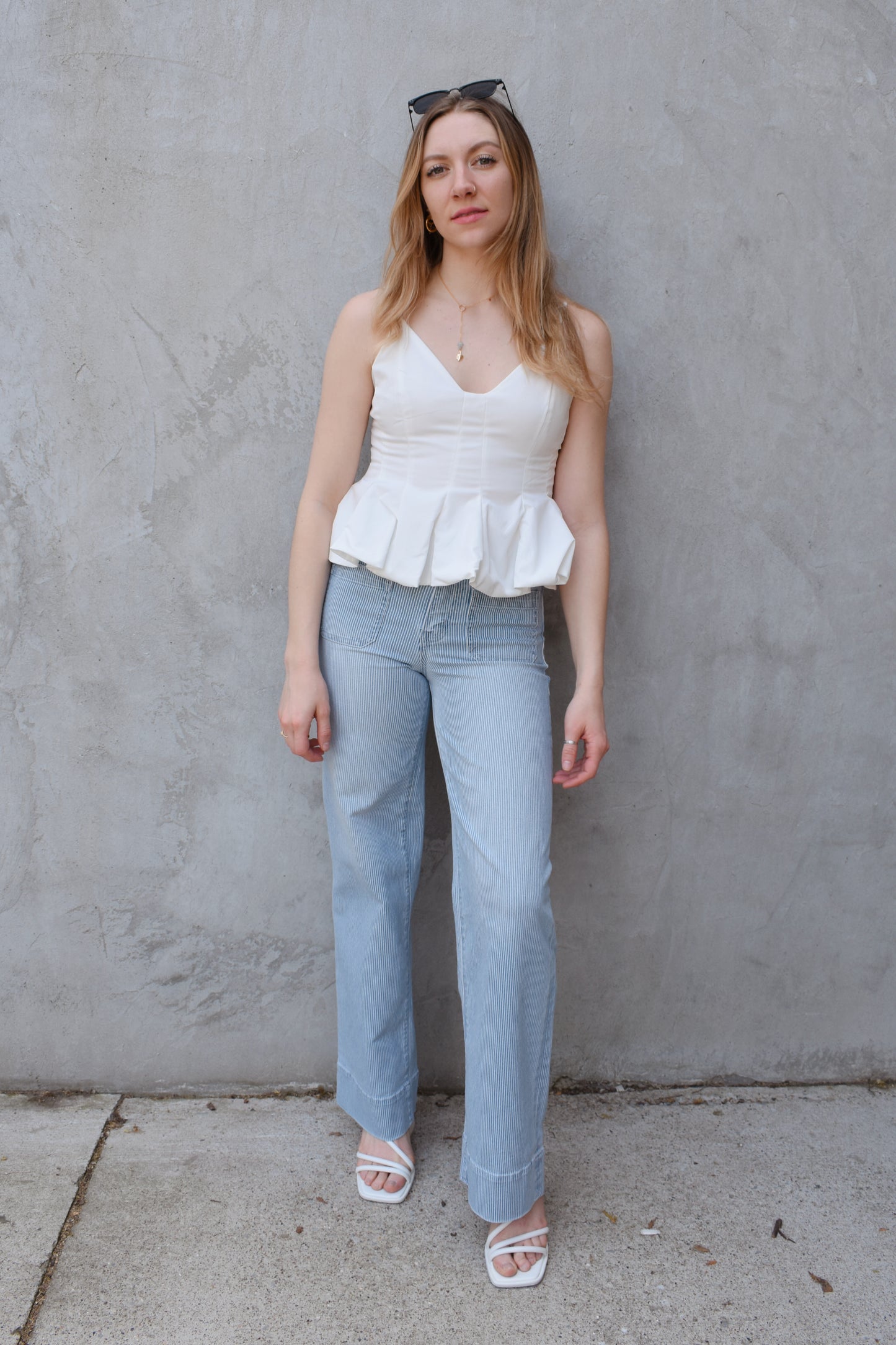 Olivia striped wide leg
