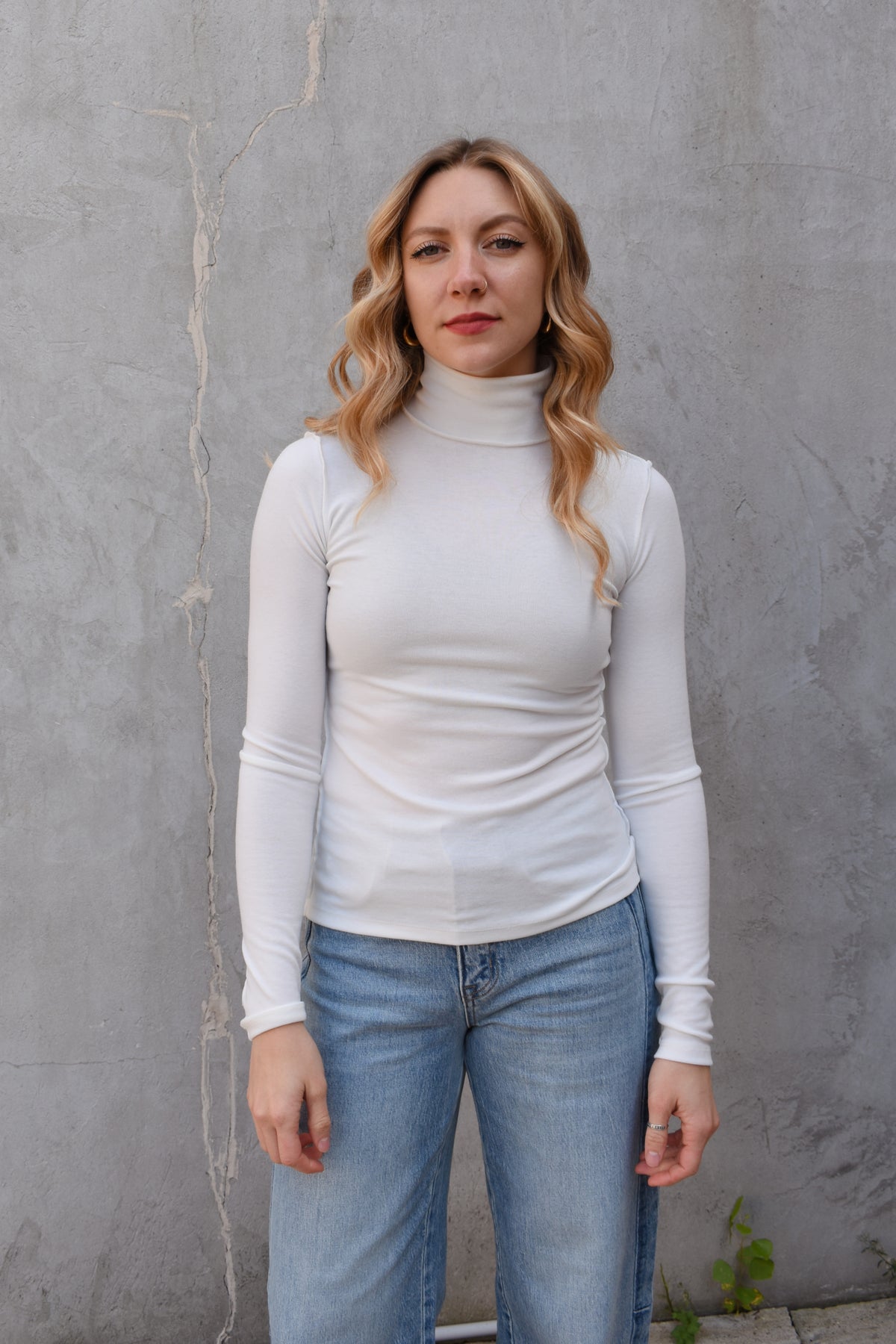 seamed turtleneck