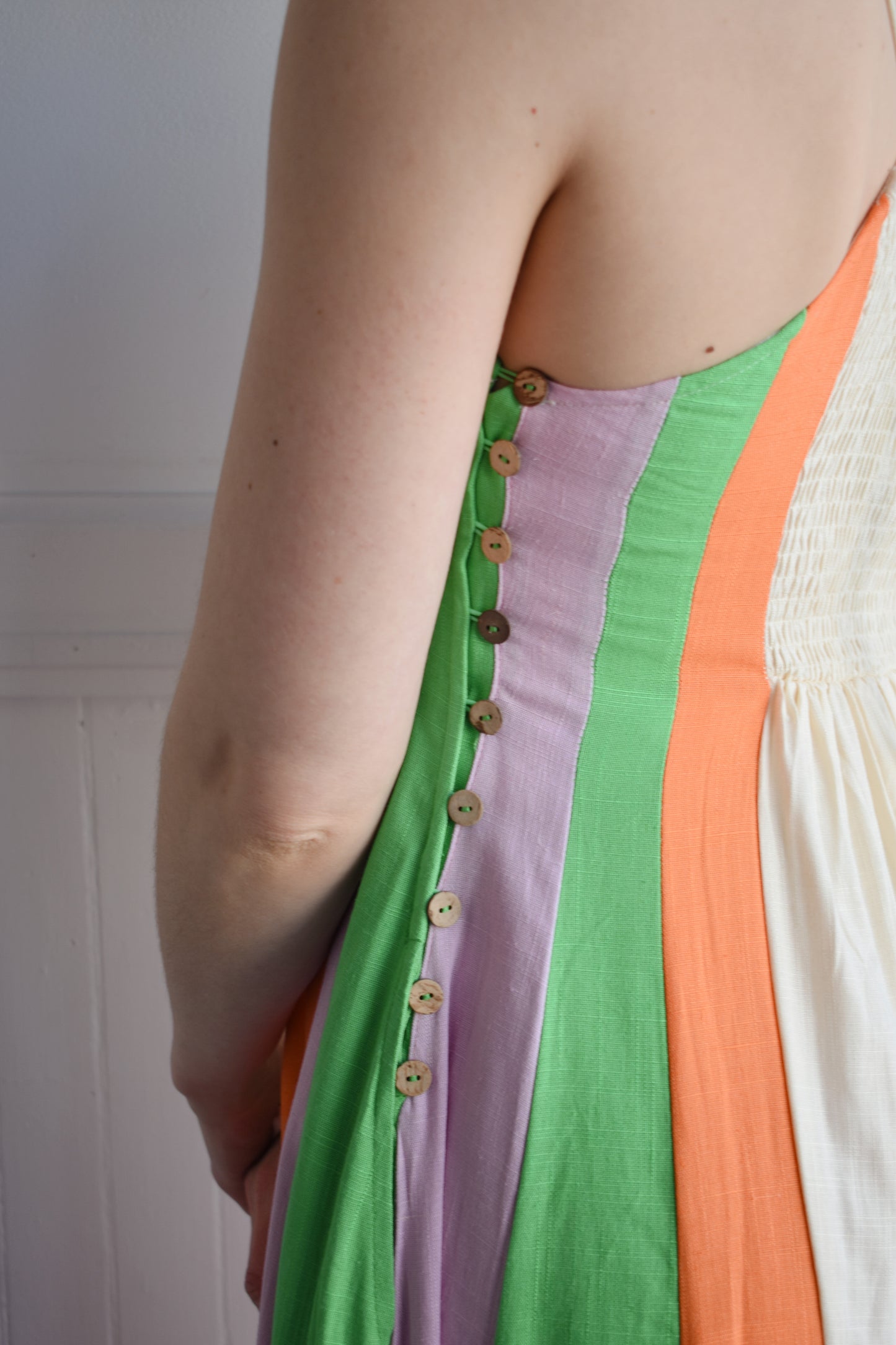 colorblock maxi dress