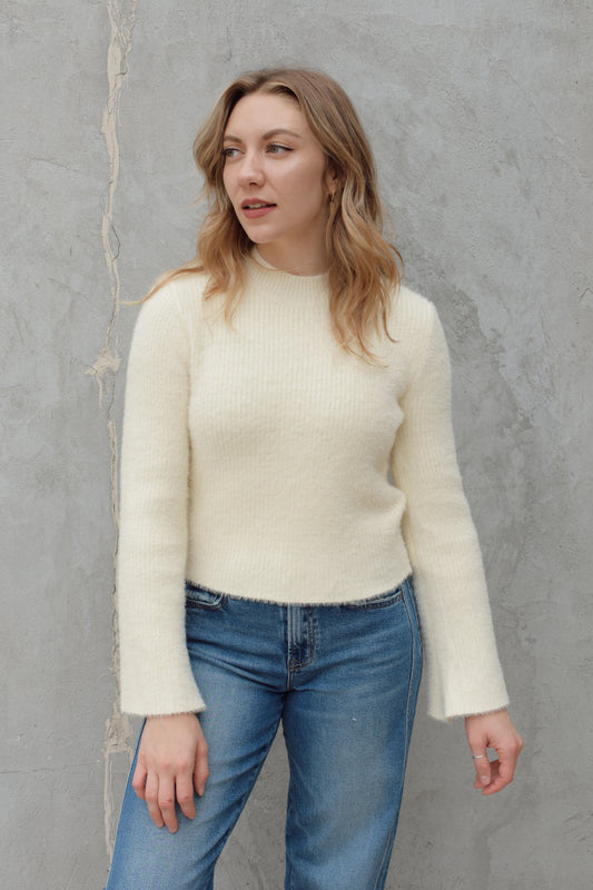 soft bell cropped sweater