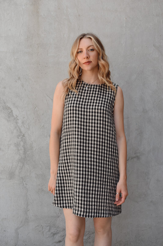 gingham mini dress