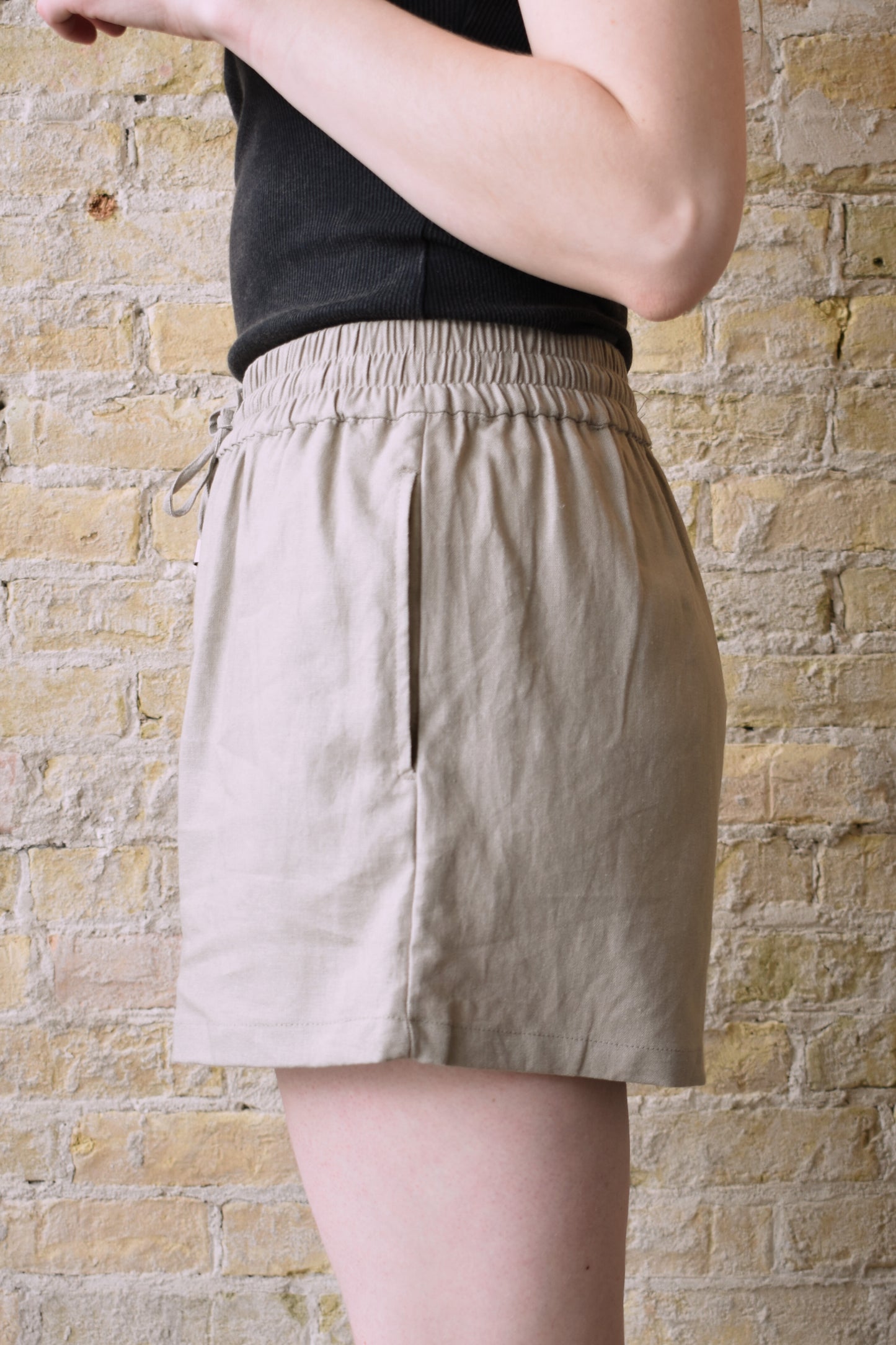 linen blend shorts
