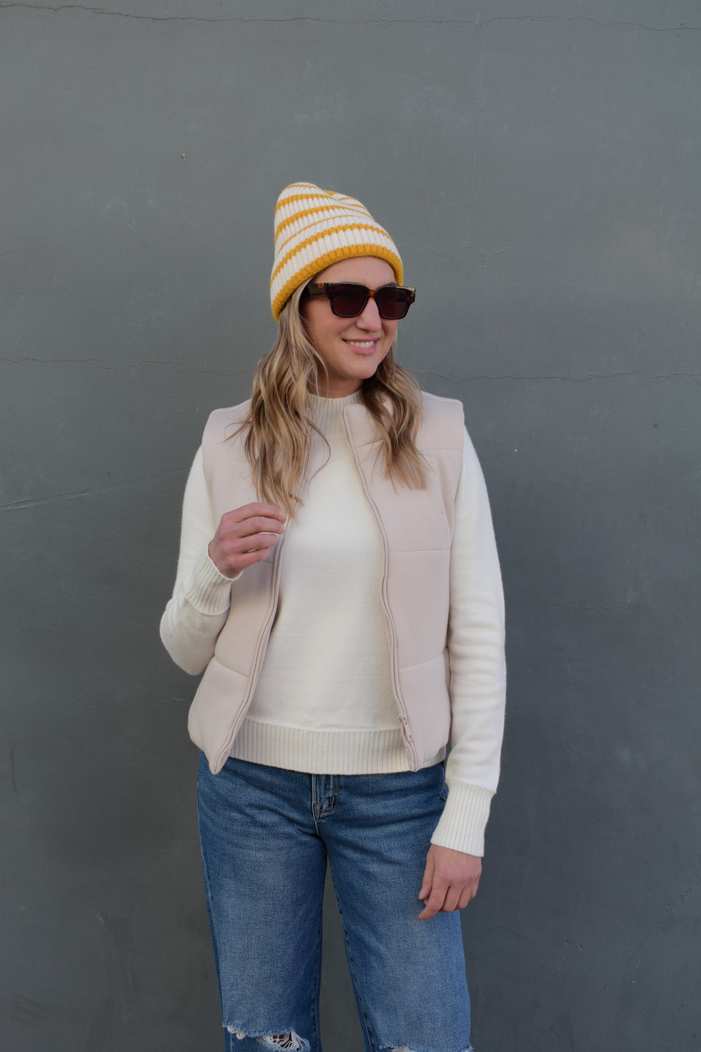 jersey puffer vest