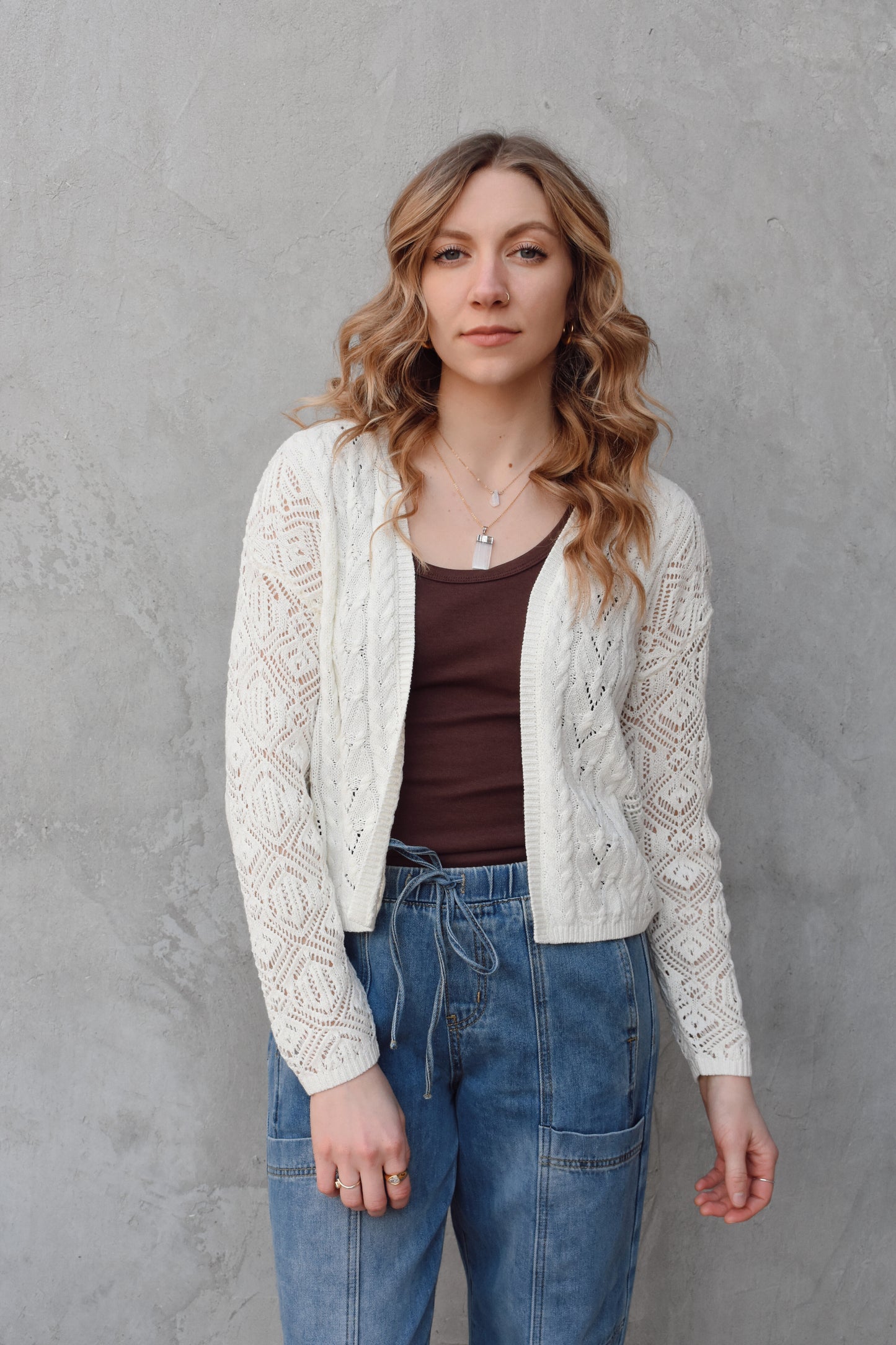 summer cable cardigan
