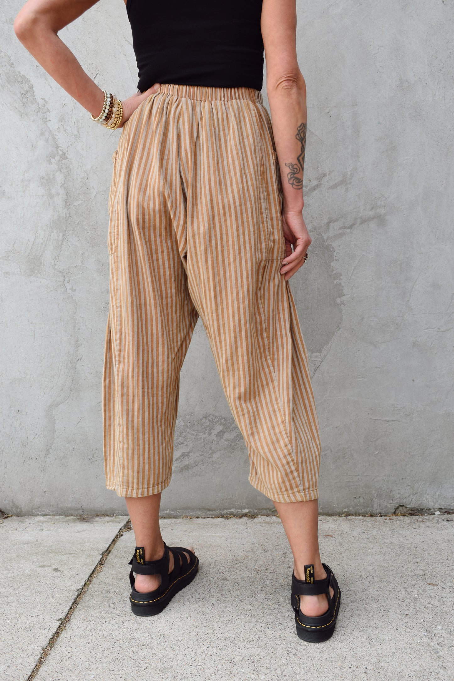 striped harem pants
