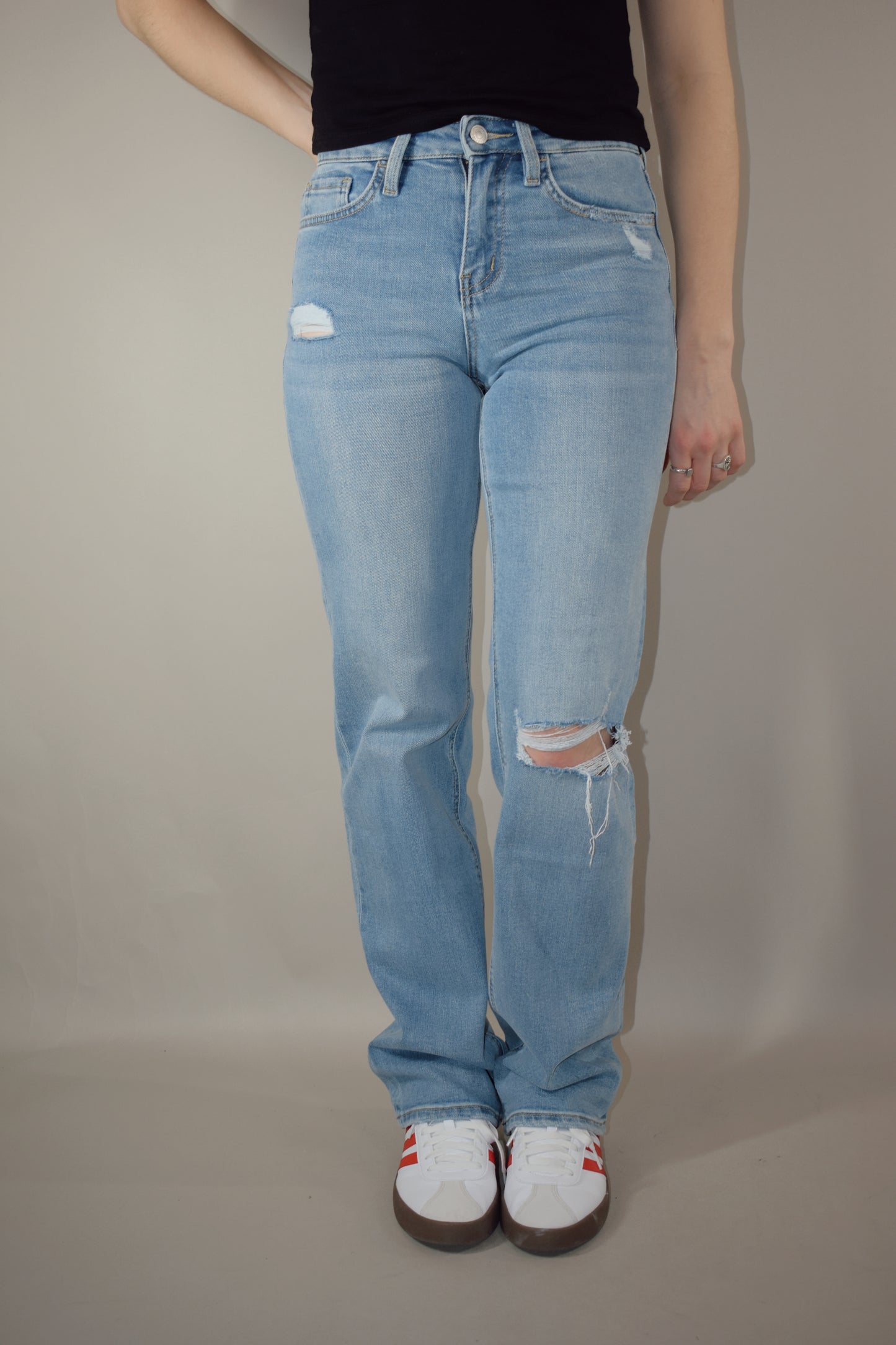 slim wide leg jeans